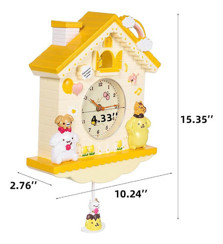 GYH Kids Silent Kawaii 12 Inches Wall Clock Cartoon Cute D 1