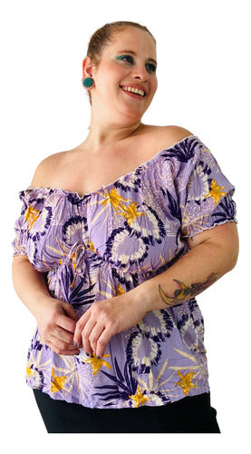 Floral Paisana Blouse Pili Plus Size Summer Specials 35