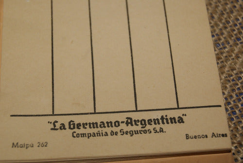 Antiguo Talonario  La Germano Argentina 3