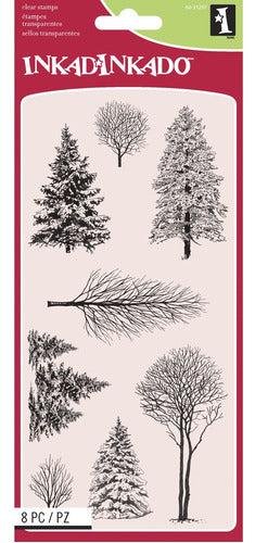 Inkadinkado Christmas Stamps 4x8 Sheet-Woodland Wonderland 1