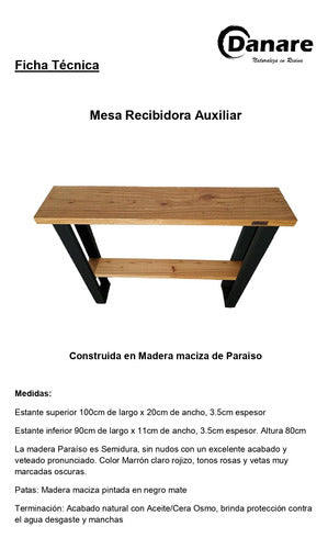 Danare Auxiliary Reception Table Wood 4