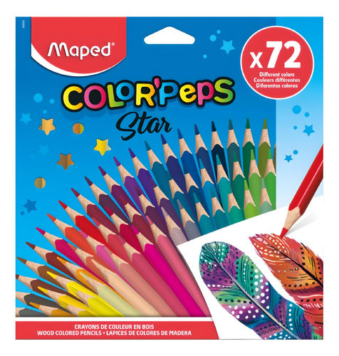 Lápis De Cor Color Peps Star Maped - Caixa Com 72 Cores 0