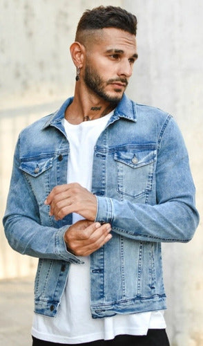 Clgropa Stretch Denim Jacket for Men 5