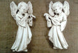 Pair of Ceramic Angels Wall Hanging Playing Guitar and Lyre 4