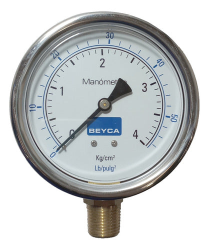 Beyca Manómetro Acero Inoxidable 100 Mm R/1/2 4 Kg. Beyca Mm4-48 4 0