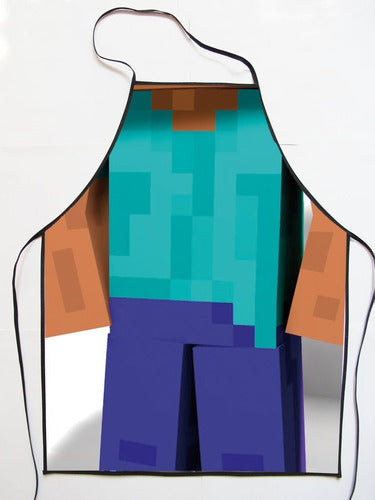 Estudiotremo Delantal Cocina Infantil Minecraft Steve Personaje 33x45 0