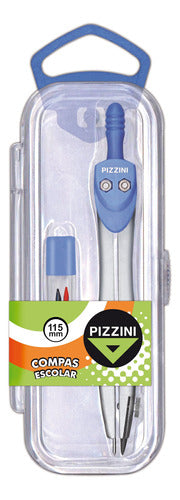 Pizzini Compas Escolar Metalico Pk 133 Con Estuche 3