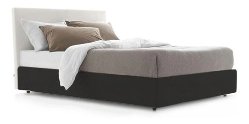 CS Cuero Sintetico Ecocuero Cover for King Size Bed 180 X 200 Black Eco Leather 5