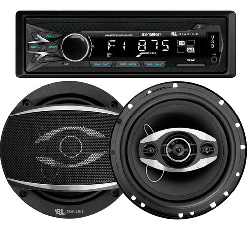 Combo Estereo Bluetooth Con Parlantes Blauline 6 Pulgadas 0