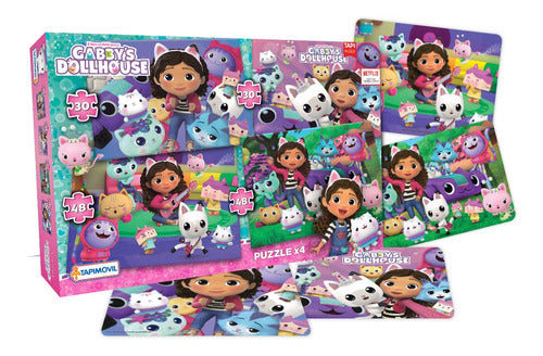 Rompecabezas Gabby Doll 4 Puzzles 2x30 Y 2x48 Piezas 0