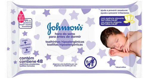 Johnson's Baby Kit X3 Bedtime Wet Wipes 48u 1