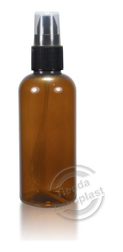 Pack of 10 Plastic Pet Sevilla 100ml Amber Bottles with Dropper 0