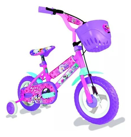 Unibike Minnie Mouse Bicycle 12" with Training Wheels and Basket 0