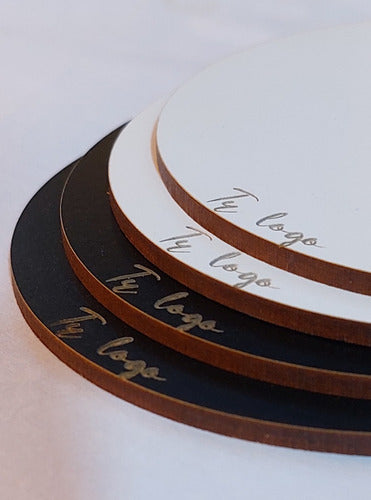 Set of 20 30cm Cake Bases with Engraved Logo - MDF Decotrónica 9