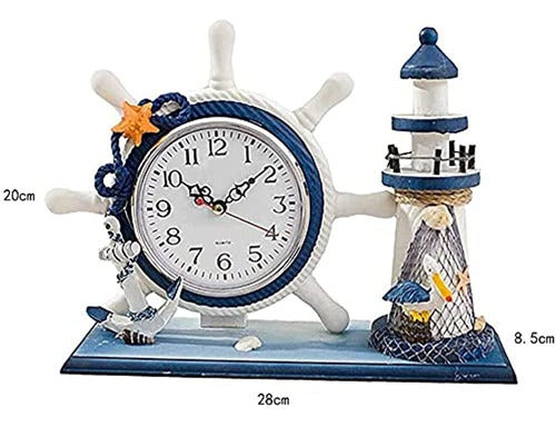 Relojes De Manto De Faro Decoración De Reloj Náutico Oceánic 1