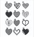 Set of 10 10cm Hollow Heart Cutouts in Fibro Easy 3