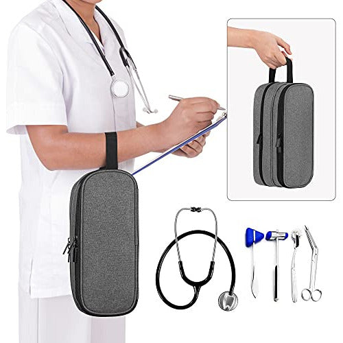 Trunab Stethoscope Carrying Case Hold 2 Stethoscopes Or BP Cuffs, Compatible With 3M Littmann/MDF/ADC 4