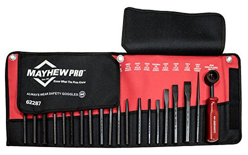 Mayhew 62287 Pro Series Punch and Chisel Set 20 Piezas 0