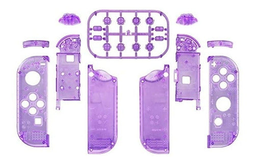 eXtremeRate Clear Atomic Purple Joycon Shell 1