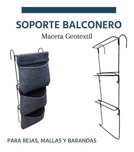 Hierro Vert Balconero + Geotextile Planter 2