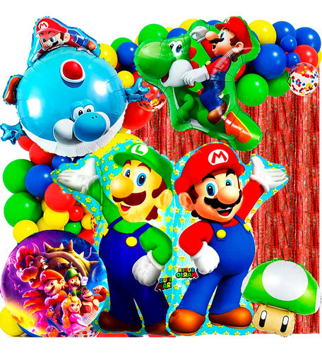 50 Super Mario Bros Luigi Art Balloons Birthday Decoration 0