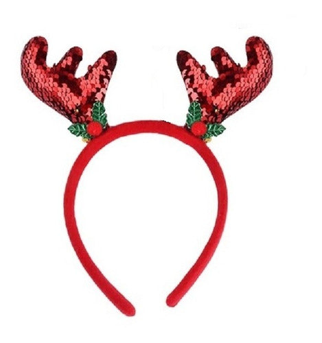 Combo Offer: Sequined Christmas Reindeer Headband x 12 Units 1