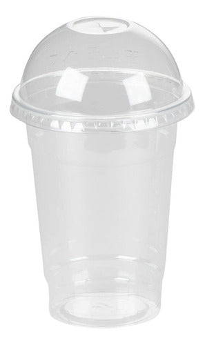 Vaso Transparente Con Tapa Domo 360 Ml - 100 Vasos 0