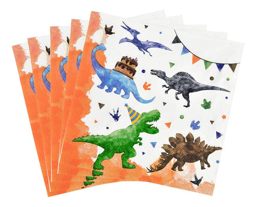 Fiesta Dinosaurio Para Niños, 50 Pcs, Toallas Desechables 0