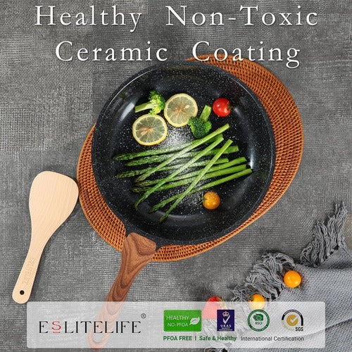 ESLITE LIFE Non-Stick Ceramic Frying Pan 20cm for All Kitchens 2