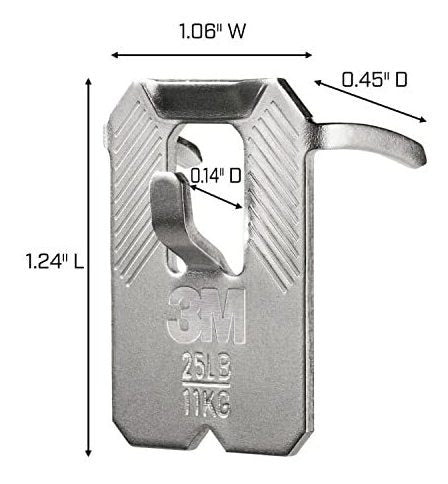 3M CLAW 3M Drywall Picture Hanger, Up to 11kg - Pack of 5 1