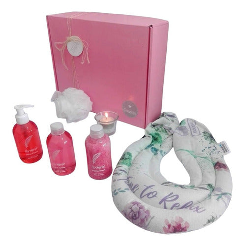 Business Gift Box Spa Zen Roses Relaxation Kit N21 - Set Caja Regalo Empresarial Box Spa Zen Rosas Relax Kit N21