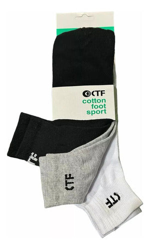 Cotton Foot Sport 3-Pack Paddle High Socks Assorted Colors x3 0