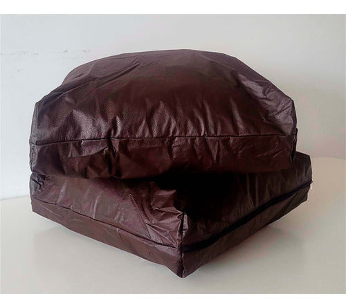 Set of 4 Eco-Leather 60x60x10 Cushions for Algarrobo Armchair 13