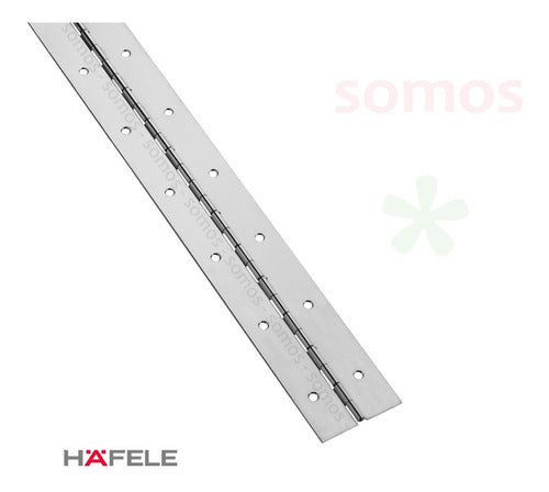 Häfele Continuous Piano Hinge in Nickel or Brass - 3.5 Mts 1