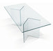 Set of 2 V or L Glass Bases for Table, Clear 10mm 0