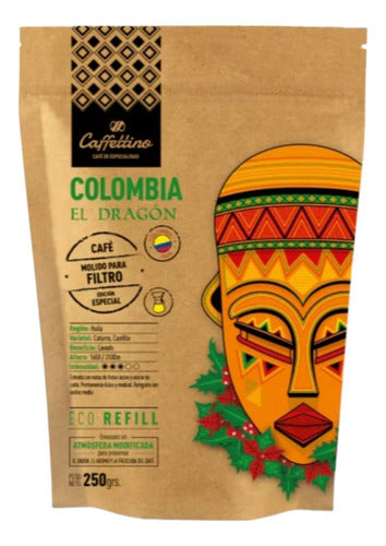 Caffettino Café Colombia El Dragón Para Filtro X 250 Gr 0