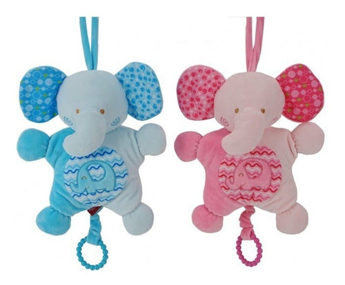 Cutie Musical Plush Cradle Horse - Pink & Blue 1