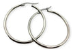 JPM Simple Silver Hoop Earrings - 5cm 0