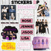 Stickers Blackpink Lisa Jisoo Jennie  Rose 15 Unidades 2