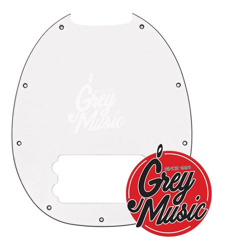 Cool Parts PBM01 Music Man Bass Pickguard - White Tri-Layer 0