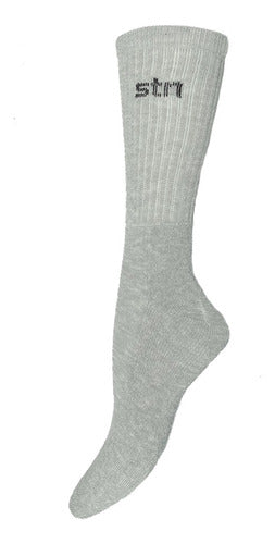 Pack of 6 Pairs of Short Cotton Sports Socks Stone 0
