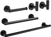 Ushower Matte Black Bathroom Accessories Set - 5 Piece 0