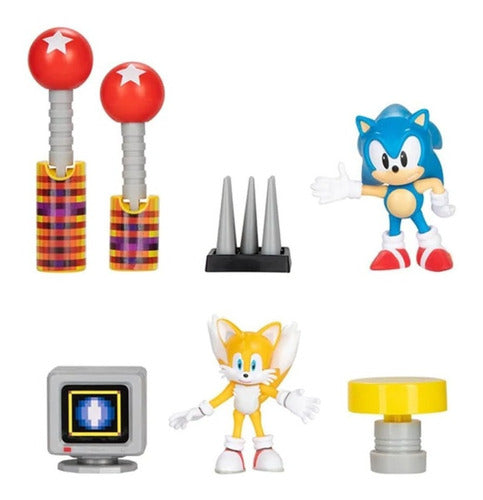 Sonic and Tails The Hedgehog Diorama Action Figure Play Set 2