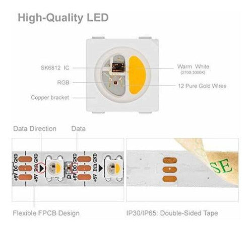 Btf-Lighting RGBW RGB Warm White Sk6812 Similar Ws2812b 3