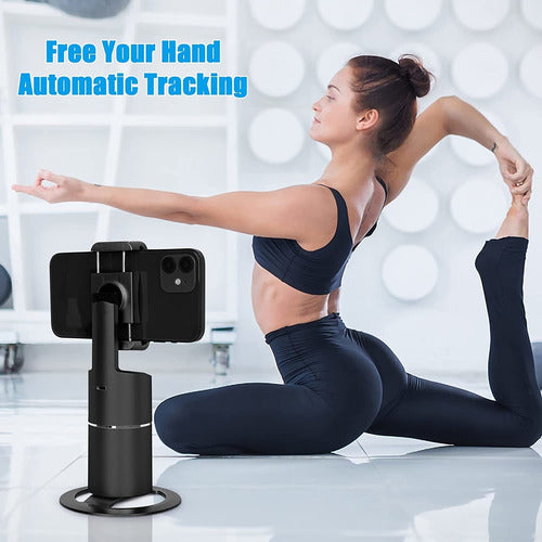 Sikvio Smart Face Tracking Phone Tripod Stand Desktop Phone Holder - Black 2