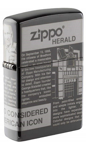 Zippo Lighter Model 49049 Newsprint Design Warranty 0