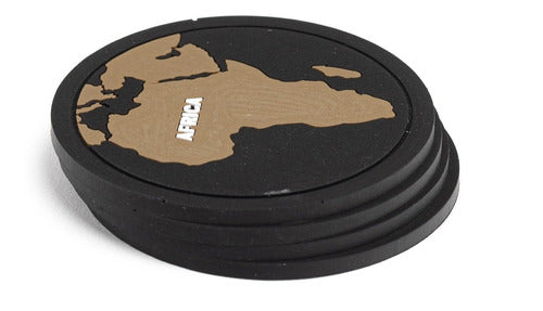 Ave2020 Premium 3D Rubber Map Individual and Coasters Set 6