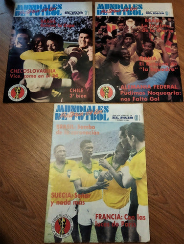 Futbol Brasil Campeon Mundial Rey Pele 3 Revistas De Uruguay 0