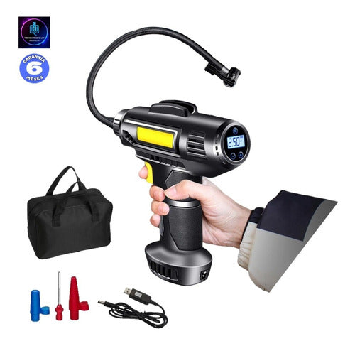 TiendaTecno Portable Air Compressor Inflator with Lantern and Bag 1