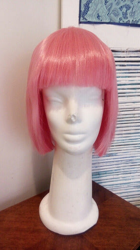 Peluca Rosa Fibra Semi Opaca By La Parti Wig! 1